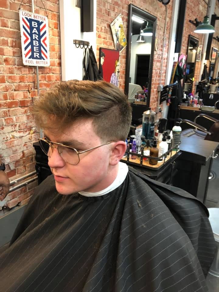 Fresh cut in the barber chair
