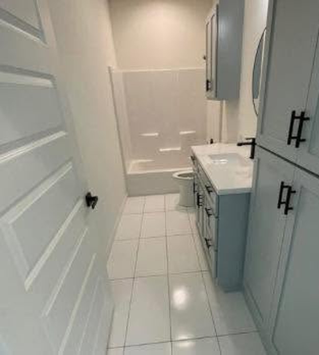 Clean bathroom after a house clean
